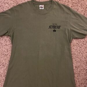 Supreme Green Short Sleeve Tee Classic Crew Neck